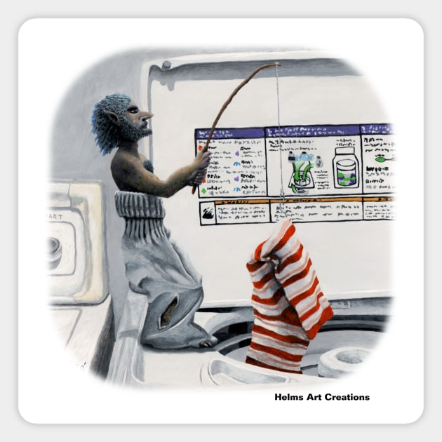 Rogue Laundry Day Heist Realistic Art Magnet by Helms Art Creations